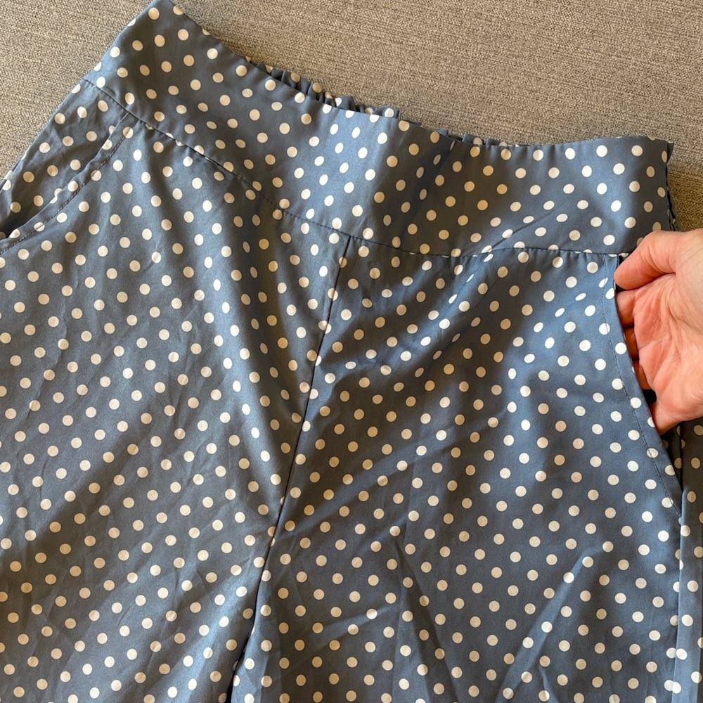 SHEIN Blue and White Polka Dot Pants - Picture 8 of 12
